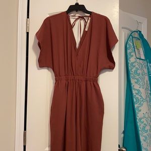 Mauve Jumpsuit with Pockets